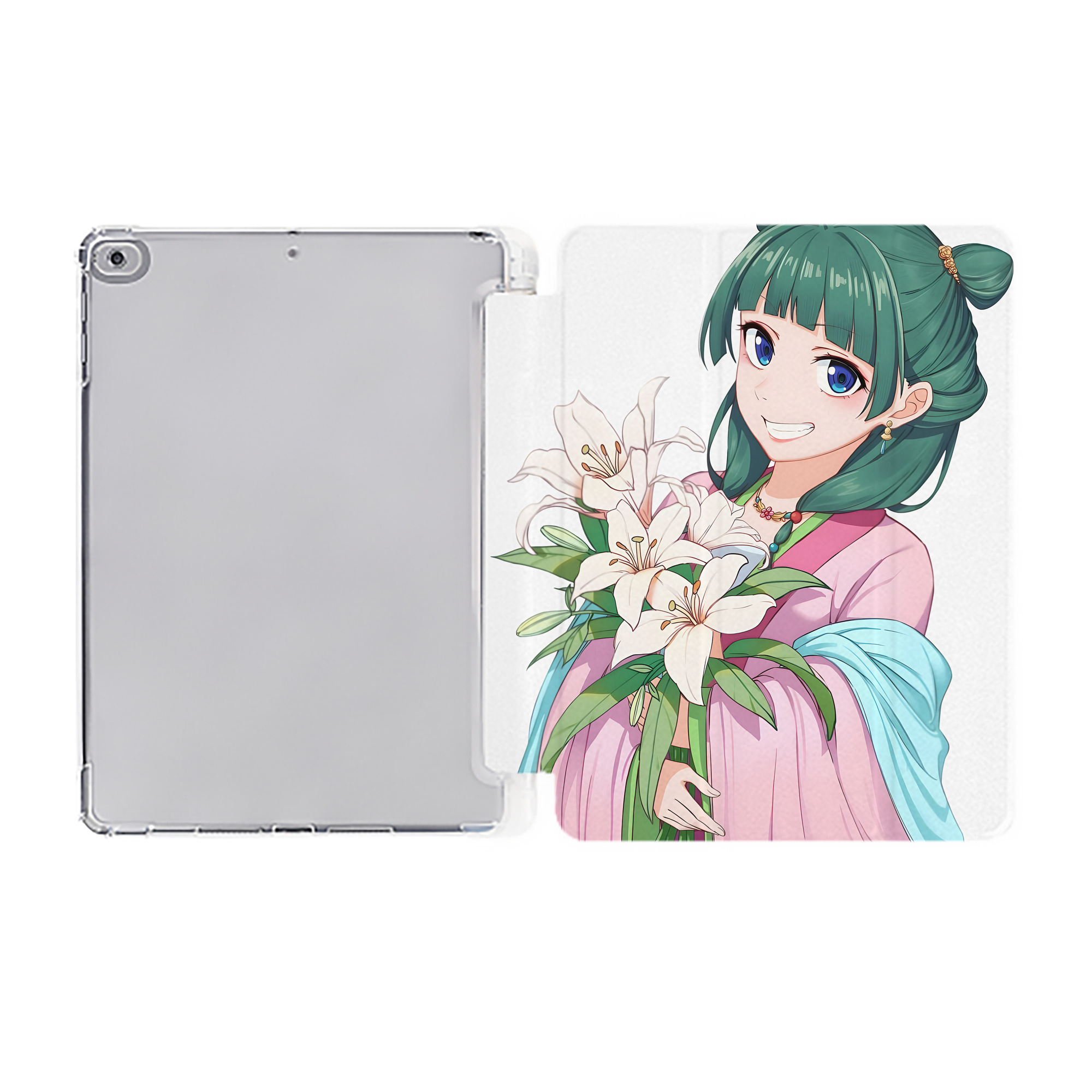 （画像用） 薬屋のひとりごと The Apothecary Diaries IPad ケース ペン収納付き 三つ折りスタンド PUレザー×シリコン 対応機種9.5/10.5/10.9インチ